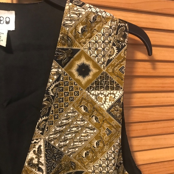 80’s vintage beaded brown funky vest - Picture 4 of 5